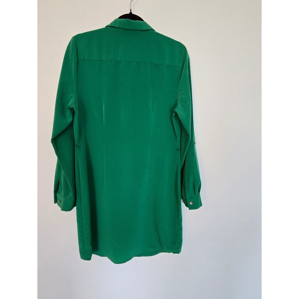 The Limited Green Shirt Dress Size M Button Front Long Sleeve‎ Tunic - Picture 6 of 10